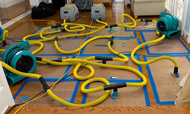 Professional Flood Damage Restoration technician working in Benson, NC